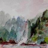 Yangtze River, China  (Mini Painting)