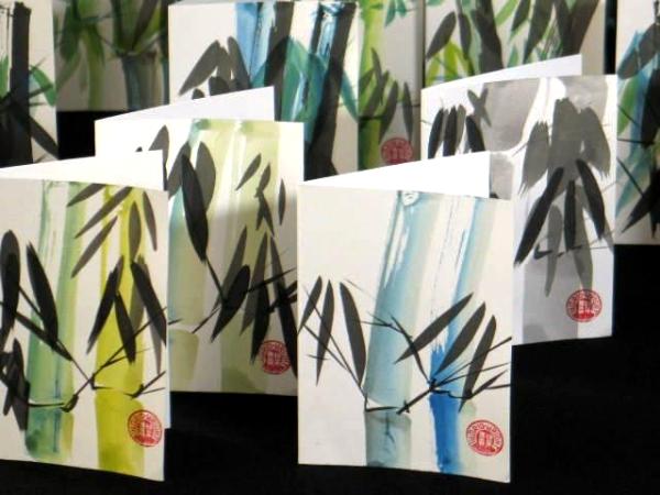 "Lucky Bamboo" blank note cards