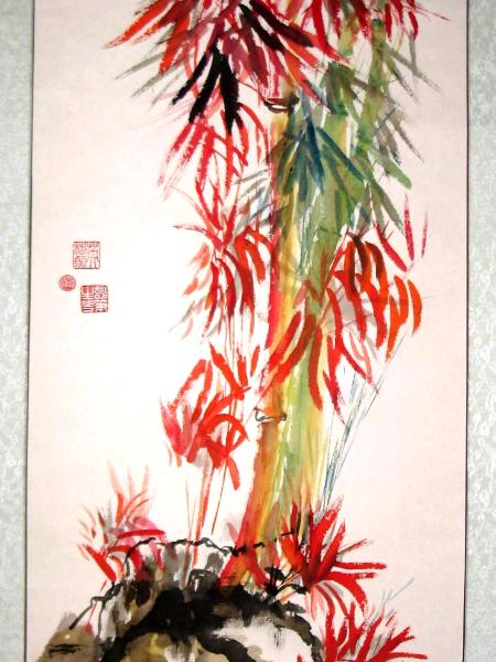 Red Bamboo (63"X27")