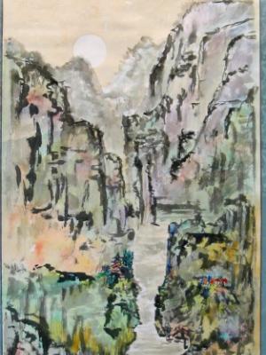 Colorful Mountain Travels(63"X27")-SOLD